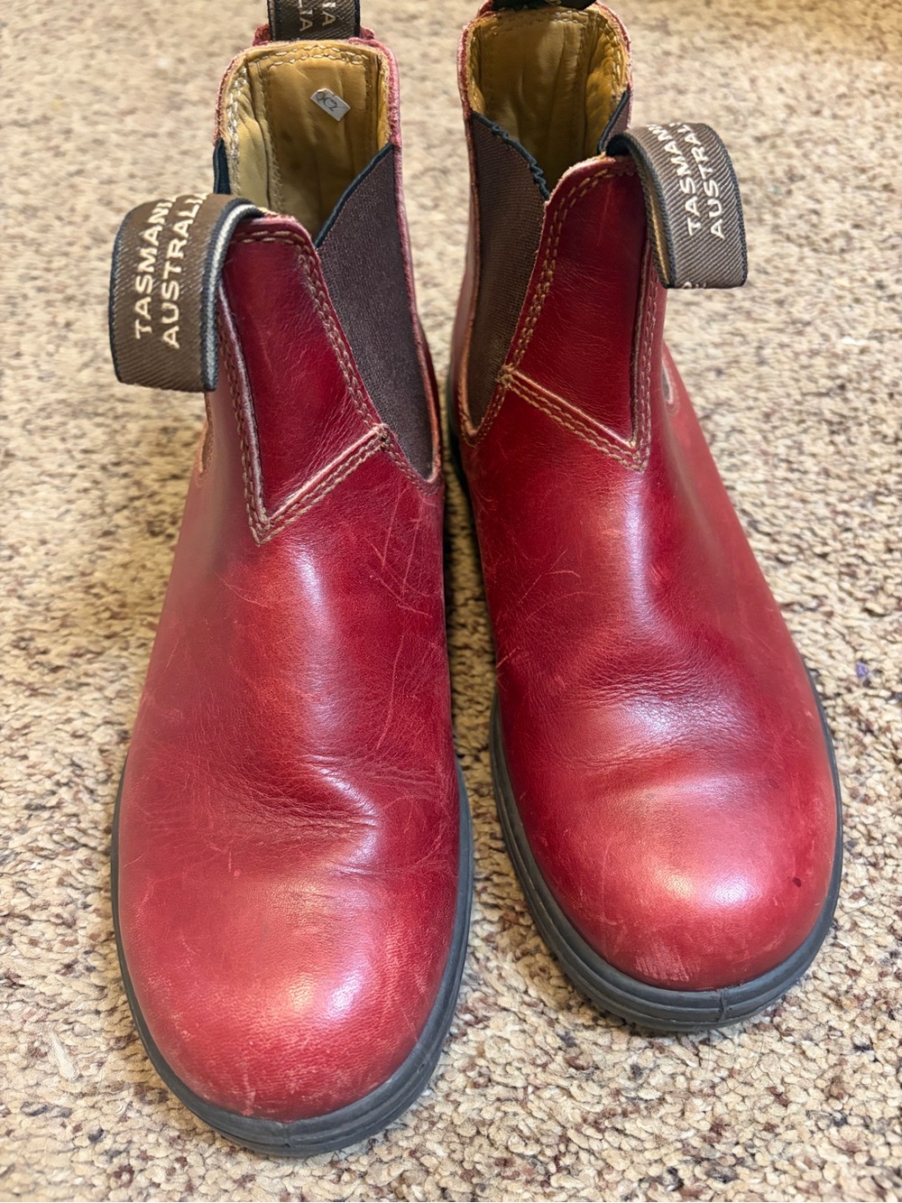 Blundstone red leather Chelsea boots 4au 7us - Picture 6 of 9